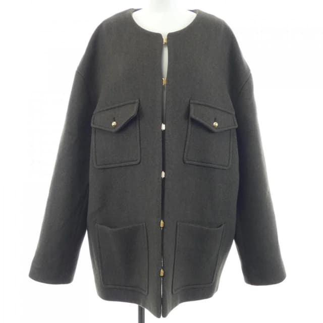 Celine Coat Khaki in Green Cashmere from The Reluxe, photo 1 of 1