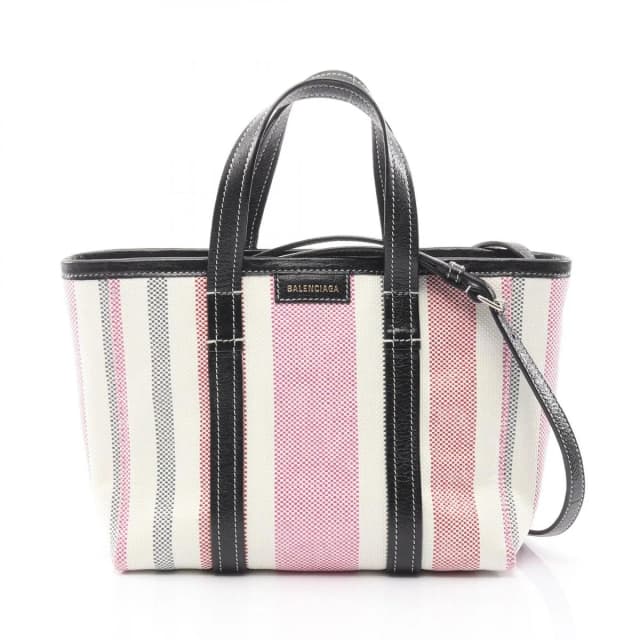 Balenciaga Handbag Barbes White Canvas Small 2-Way in White Canvas from The Reluxe, photo 1 of 1