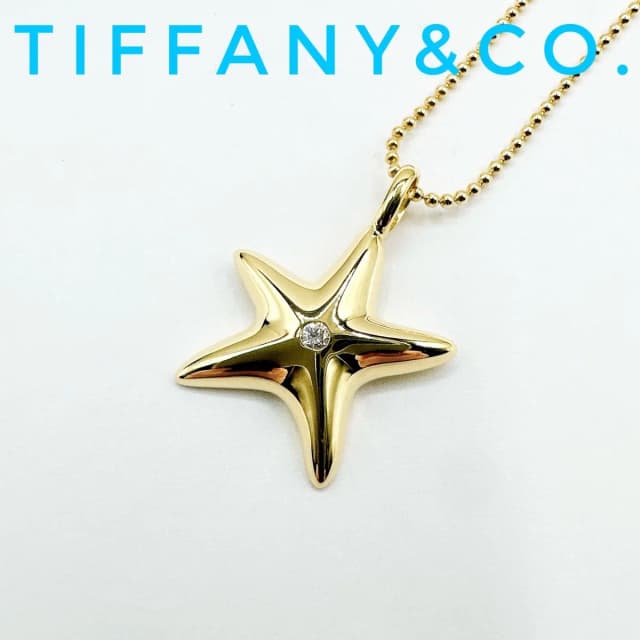 Tiffany & Co. Star Fish Diamond Yellow Gold Necklace 39 in Yellow from The Reluxe, photo 1 of 1