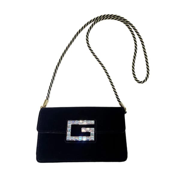 Gucci Shoulder Bag 2-Way Clutch Broadway Black Velvet Bag With Square in Black Velvet from The Reluxe, photo 1 of 1