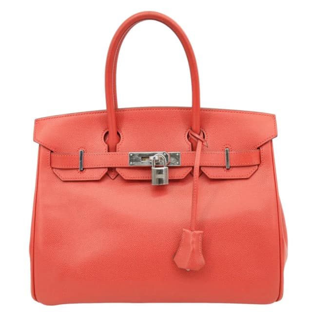Hermès Birkin 30 Square Clemence Leather Satchel Bag Red in Red Clemence leather from Dallas Designer Handbags, photo 1 of 1