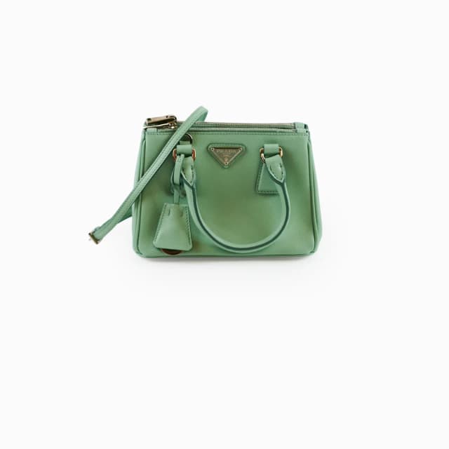 Prada Mini Galleria Green Saffiano in Green Saffiano leather from The Purse Affair, photo 1 of 1