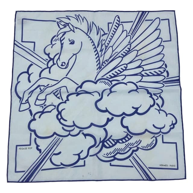 Hermès Handkerchief Light Blue Pegase Pop in Blue from The Reluxe, photo 1 of 1