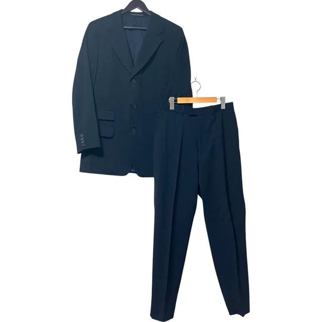 Gucci Tom Ford Era Pinstripe Tailored Jacket Trousers Pants Suit Set Black in Black from The Reluxe, photo 1 of 1