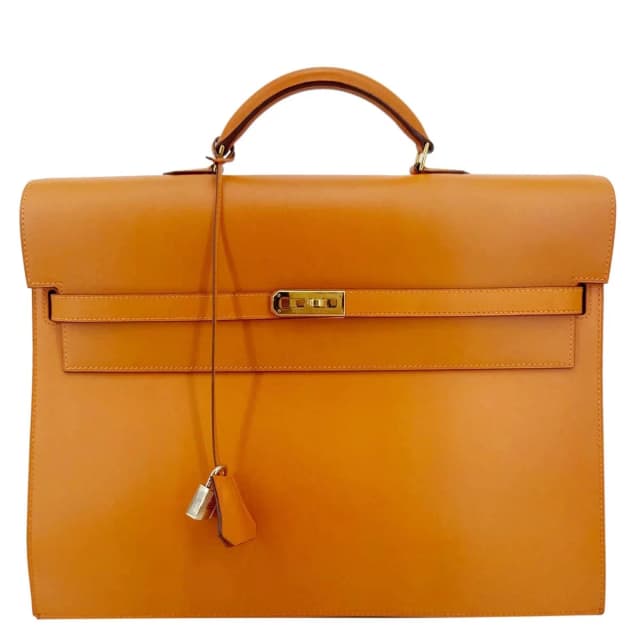 Hermès Kelly Depeches Swift Leather Briefcase Orange in Orange Swift leather from Dallas Designer Handbags, photo 1 of 1