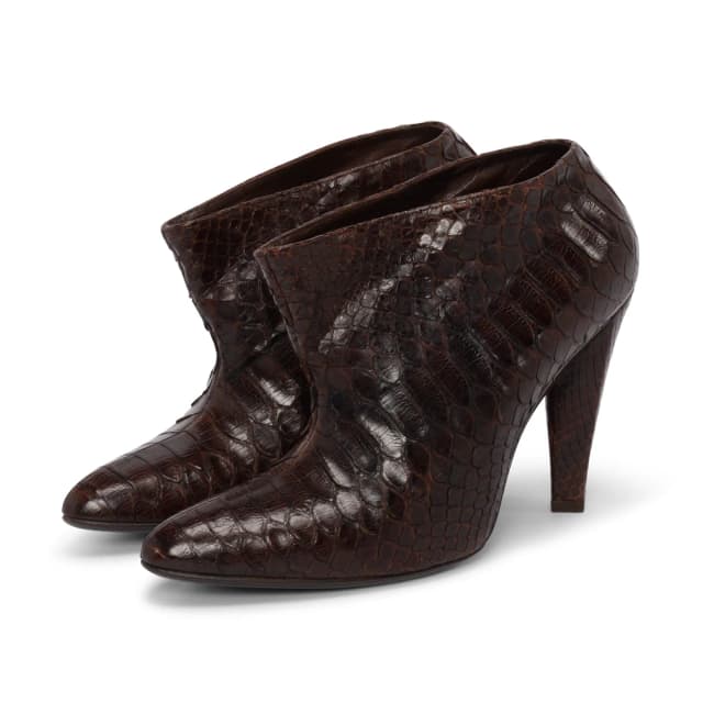 Balenciaga Ankle Boots 38.5 in Brown Python from Blue Spinach, photo 1 of 1