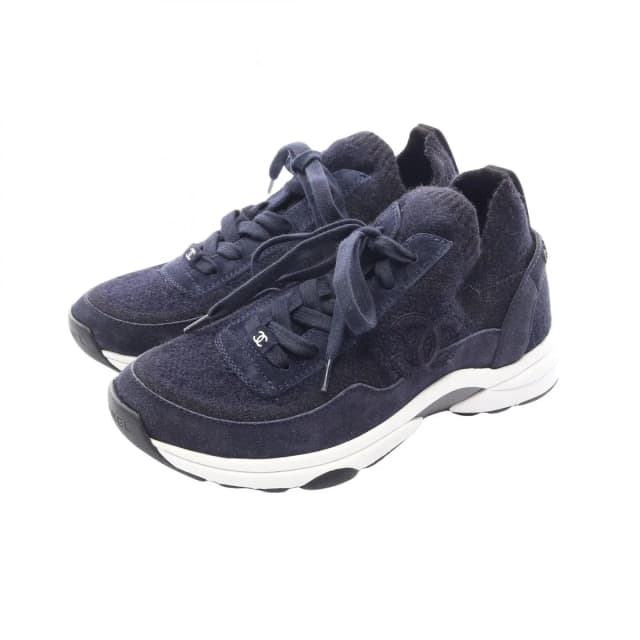 Chanel Sneakers CC Logo Fabric Suede in Suede from The Reluxe, photo 1 of 1