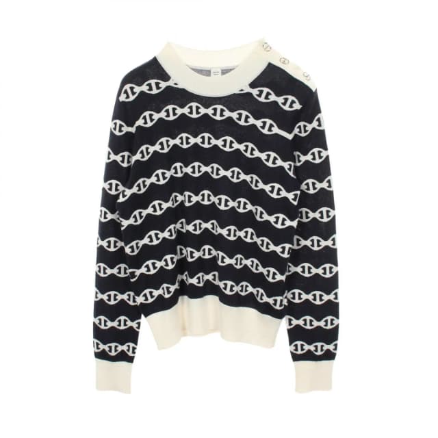 Hermès Knit Chaine D'ancre Shoulder Button Cashmere Silk Sweater in Silk from The Reluxe, photo 1 of 1
