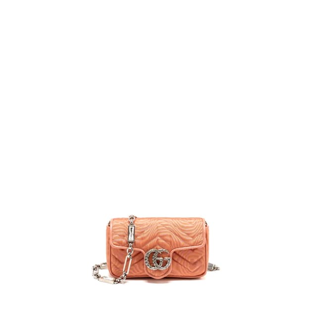 Gucci MINI GG Marmont crystal chain fabric/ crystal Pink SHW in Pink from EMIER, photo 1 of 1