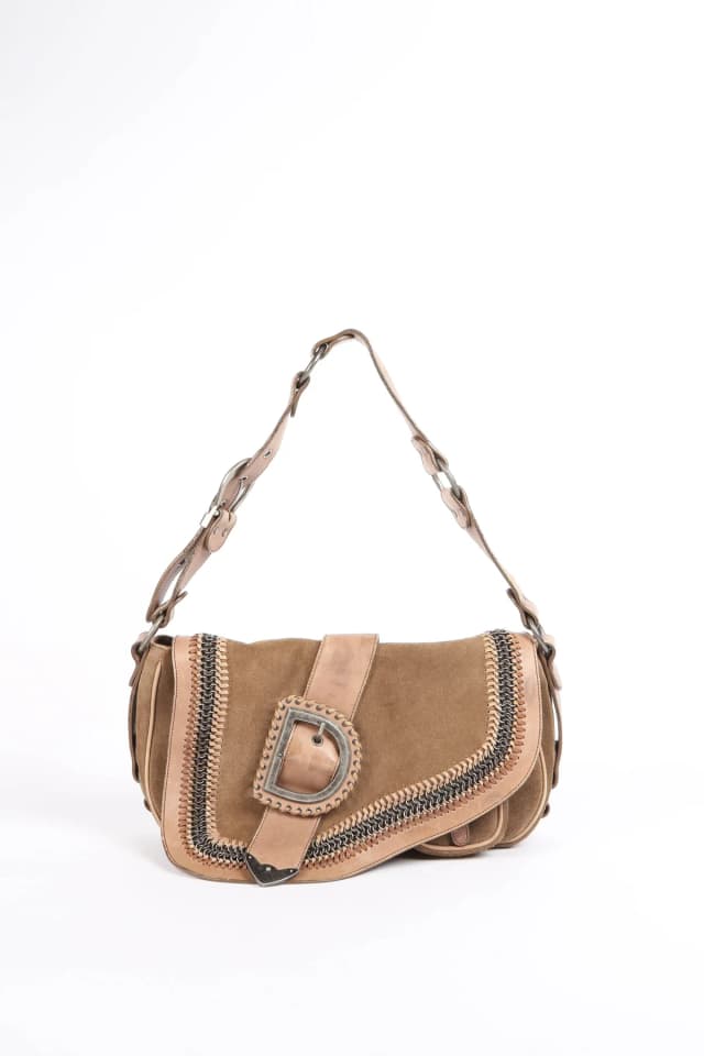 Dior Gaucho Crossbody Bag in Beige Suede from Break Archive, photo 1 of 1