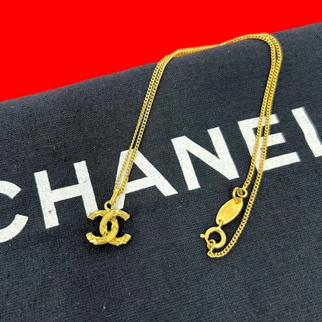 Chanel With Vintage CC Logo Motif Pendant Gold in Gold from The Reluxe, photo 1 of 1