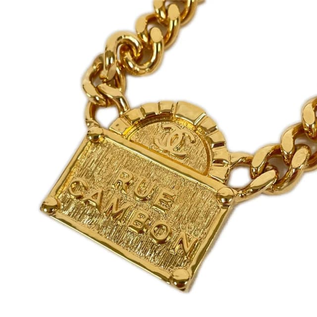 Chanel Metal Logo Necklace Rue Cambon from The Reluxe, photo 1 of 1