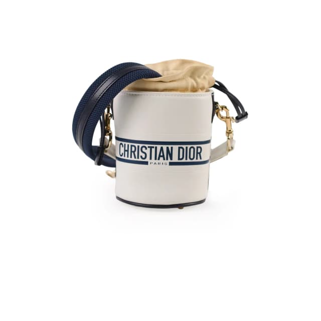Dior Micro Vibe Bucket Bag White in White Leather from The Purse Affair, photo 1 of 1