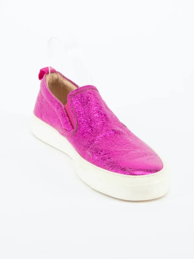 Gucci Metallic Pink Textured Flats in Pink Leather from Csd, photo 1 of 1
