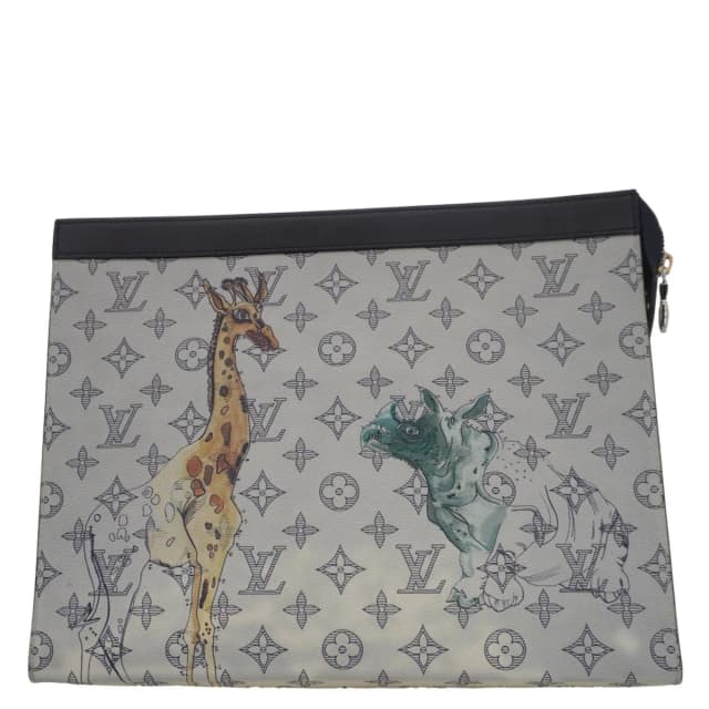 Louis Vuitton Savane Pochette Monogram Chapman Canvas Pouch Dune in Canvas from Dallas Designer Handbags, photo 1 of 1