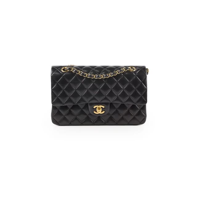 Chanel Medium Classic Flap Black Lambskin GHW in Black Lambskin from The Purse Affair, photo 1 of 1