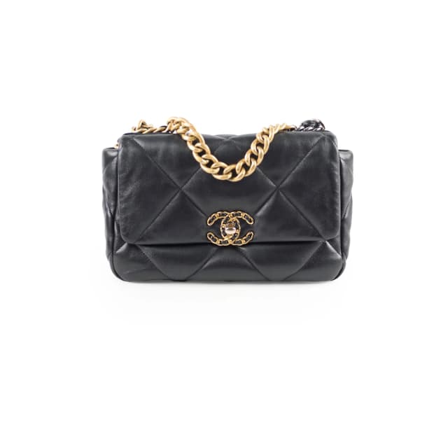 Chanel 19 Small Goatskin Black in Black Goatskin from The Purse Affair, photo 1 of 1