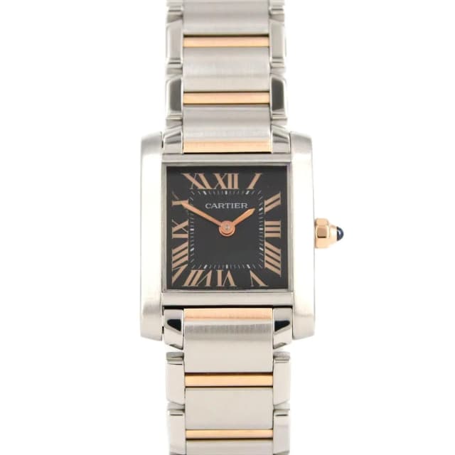 Cartier Tank Francaise SM PG Limited Stainless Steel Pink Gold Quartz Watch in Pink from The Reluxe, photo 1 of 1