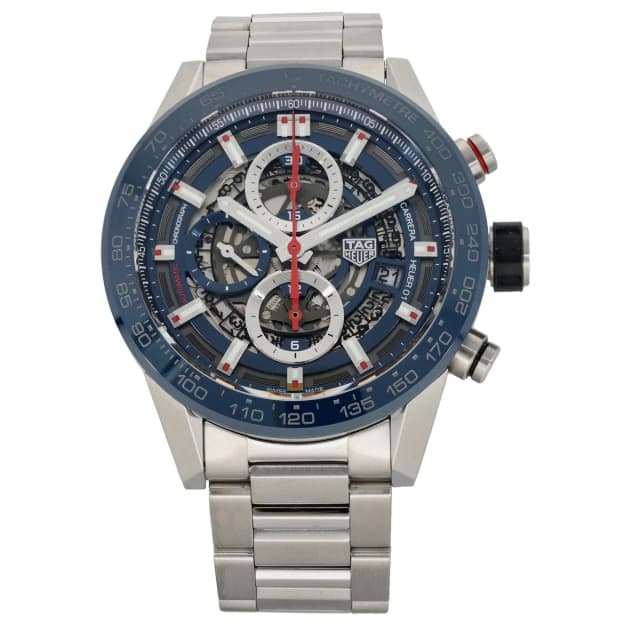 TAG Heuer Carrera CAR201T-0 43mm Stainless Steel Watch from H&T, photo 1 of 1