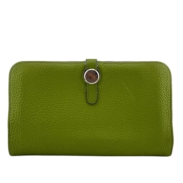 Hermès D Ring Belt Opening/Close Bifold Dogon GM Wallet in Clemence leather from The Reluxe, photo 1 of 1