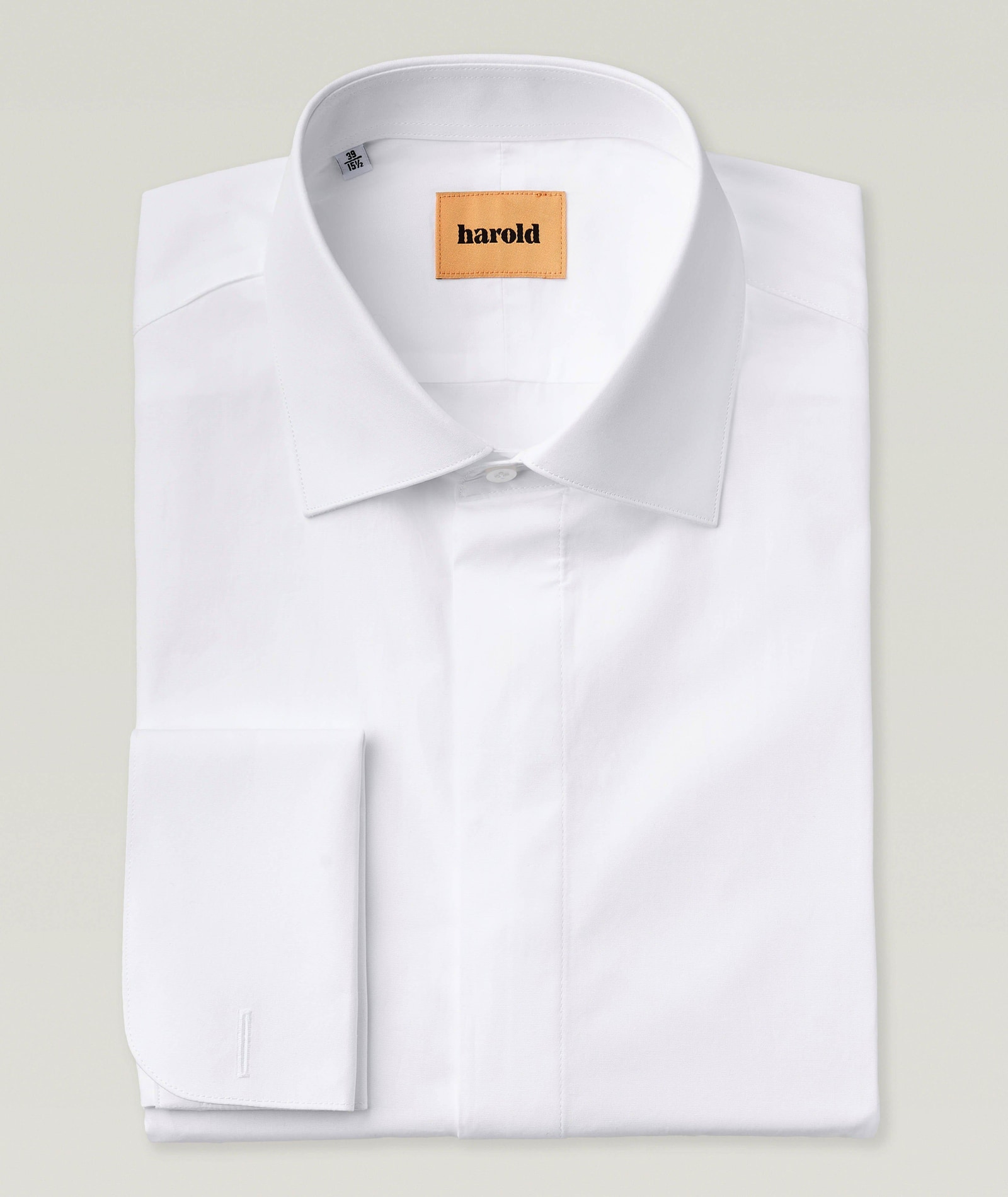 Harold Cotton Poplin Dress Shirt in White Cotton & Cotton Blends, image 1 of 1 from Harry Rosen
