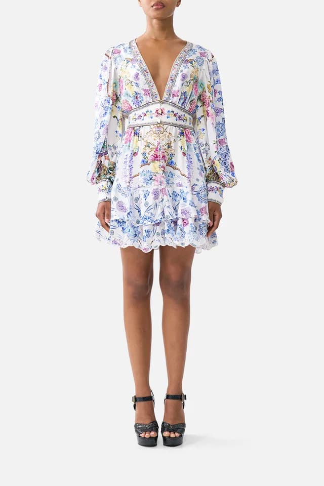 Camilla eBoutique BUTTON FRONT FRILL DRESS ALL ABOUT THAT LACE, image 1 of 1 from CAMILLA