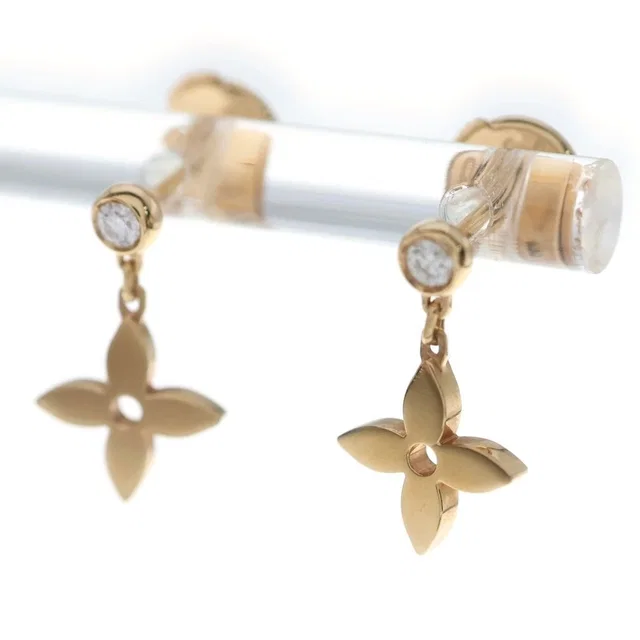 Louis Vuitton Monogram Idylle Earrings Pink Gold in Pink from The Reluxe, photo 1 of 1