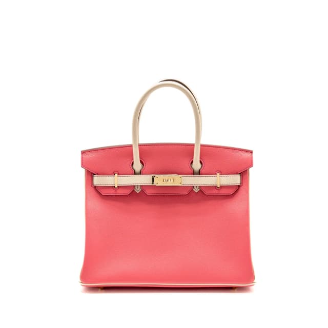 Hermès Birkin 30 special order epsom rose azalee / craie LGHW stamp C in White Epsom leather from EMIER, photo 1 of 1