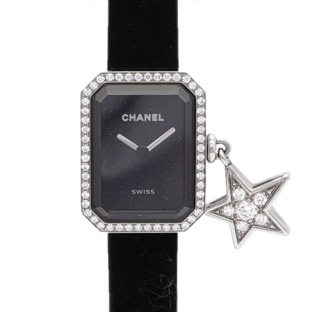 Chanel Premiere Lucky Star Black Dial Watch in Black Velvet from The Reluxe, photo 1 of 1