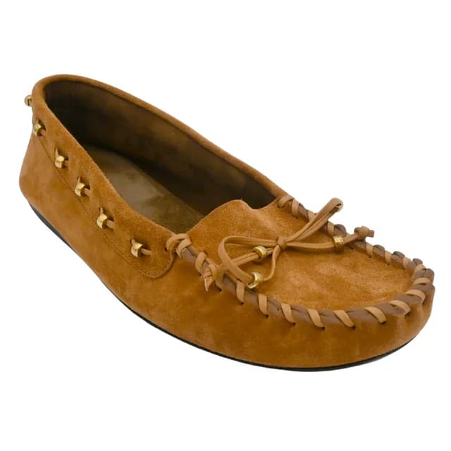 Khaite Milly Embellished Whipstitched Suede Loafers in Suede from Clotheshorse Anonymous, photo 1 of 1