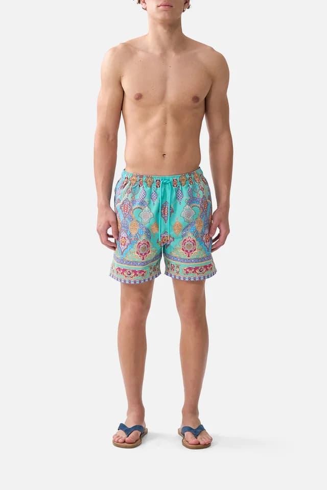 Camilla eBoutique MID LENGTH BOARDSHORT WITH ELASTIC WAIST THE CONCUBINES CORRIDOR, image 1 of 1 from CAMILLA