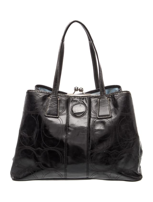 Coach Top Handle Bag in black Leather from The RealReal, photo 1 of 1