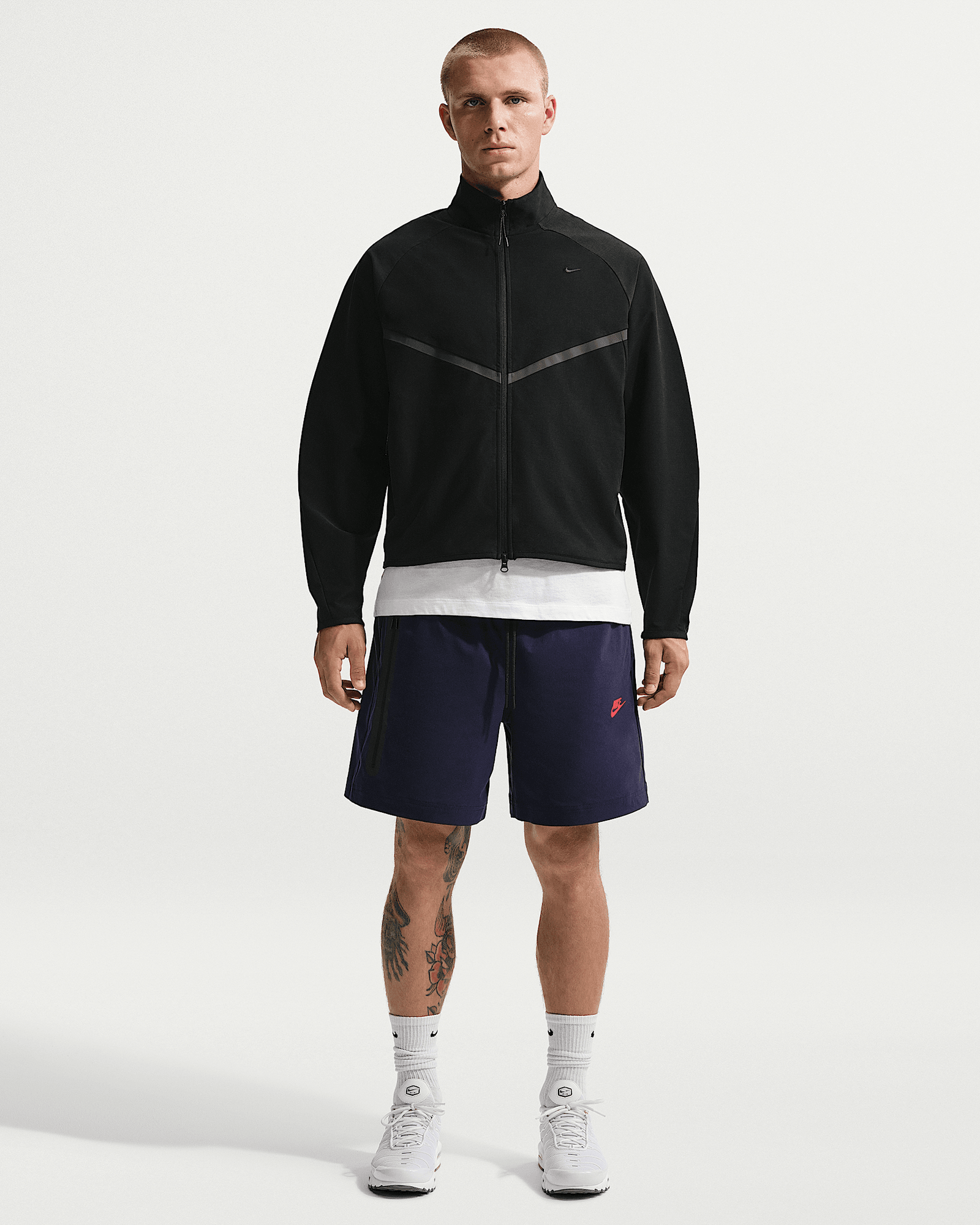 Nike Tech in Blackened Blue/University Red, image 1 of 1 from Nike