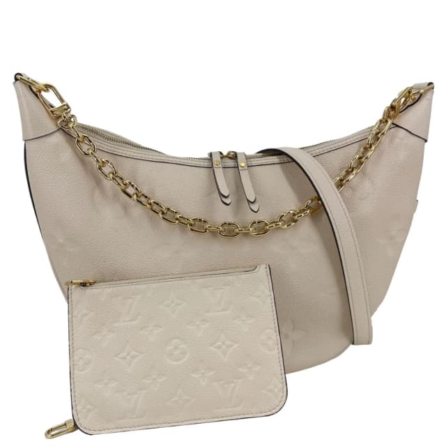 Louis Vuitton Loop Giant Monogram Empreinte Hobo Shoulder Bag Cream in White Leather from Dallas Designer Handbags, photo 1 of 1