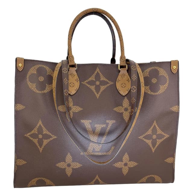Louis Vuitton Onthego GM Reverse Monogram Giant Canvas Shoulder Bag Brown in Brown Canvas from Dallas Designer Handbags, photo 1 of 1
