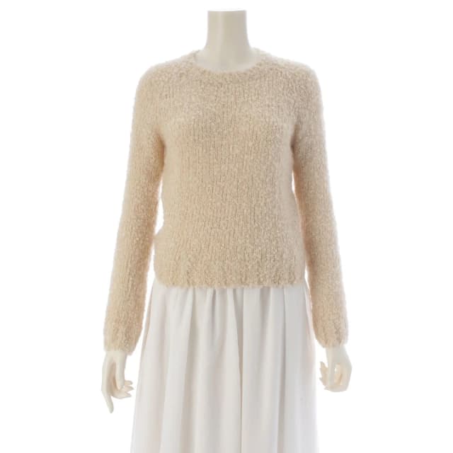 Prada Mohair Cashmere Boucle Knit Sweater Top Long Sleeve Ivory 36 in White Cashmere from The Reluxe, photo 1 of 1