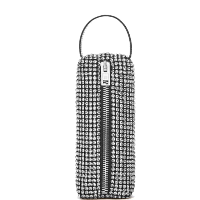 Alexander Wang Rhinestone Pencil Case, White, image 1 of 1 from Cultstatus