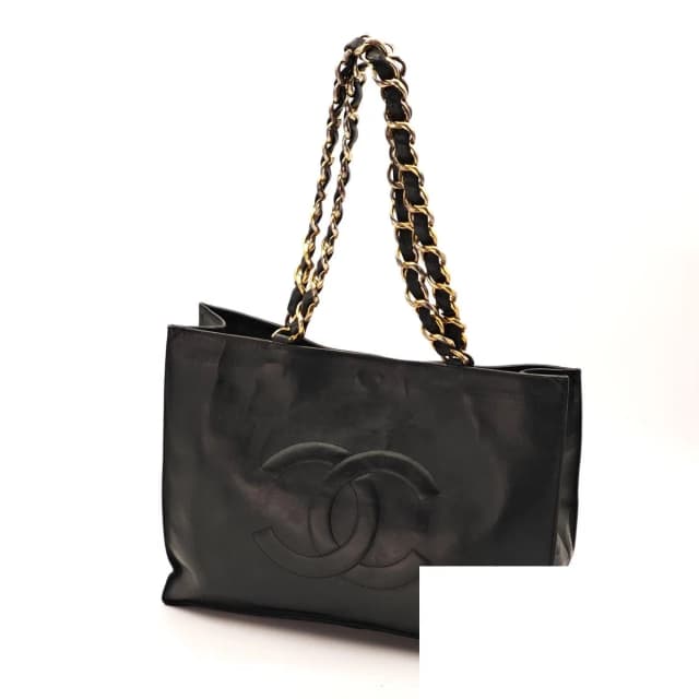 Chanel Big Coco Large Tote Bag Chain Shoulder Black in Black Leather from The Reluxe, photo 1 of 1