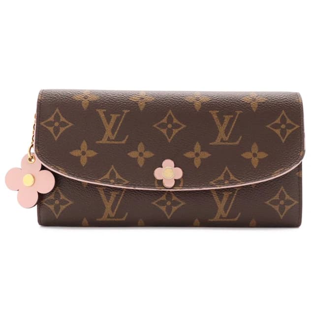 Louis Vuitton Monogram Portefeuille Emily Flower Motif Bifold Wallet Rose in Pink Coated canvas from The Reluxe, photo 1 of 1