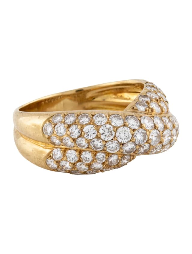 Van Cleef & Arpels Diamond Crossover Band in multicolor from The RealReal, photo 1 of 1