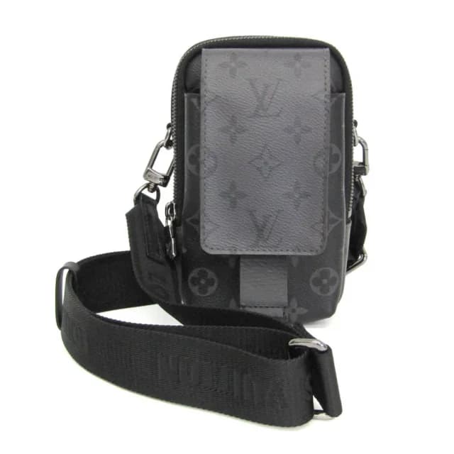 Louis Vuitton Reverse Double Phone Pouch M81321 Men's Pouch,Shoulder Bag Black,Gray in Black/Gray Monogram Eclipse from Elady, photo 1 of 1