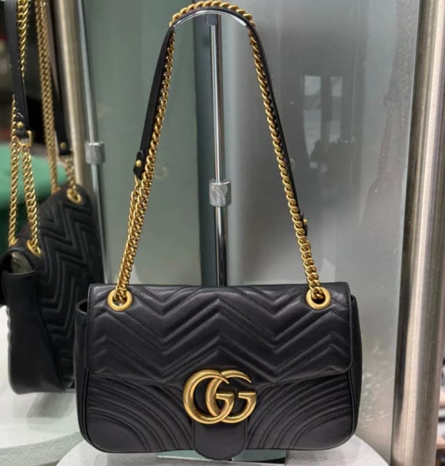 Gucci GG Marmont Bag Medium - Black in Black Suede from Revivre, photo 1 of 1