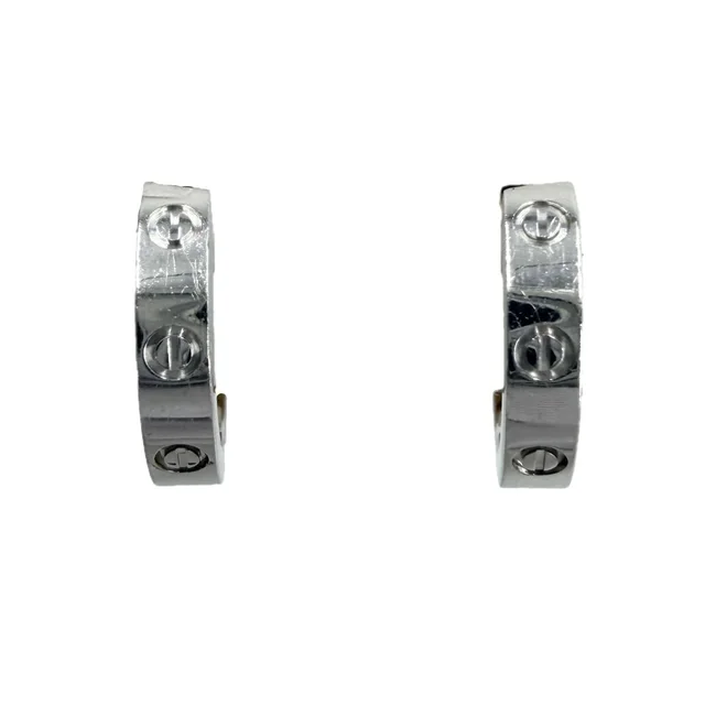 Cartier Earrings Hoop Mini Love Bismotif Small White Gold in White from The Reluxe, photo 1 of 1