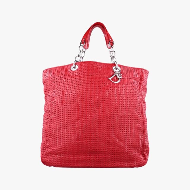 Dior Soft Lady Intrecciato Tote Bag Red Lambskin in Red Lambskin from The Reluxe, photo 1 of 1