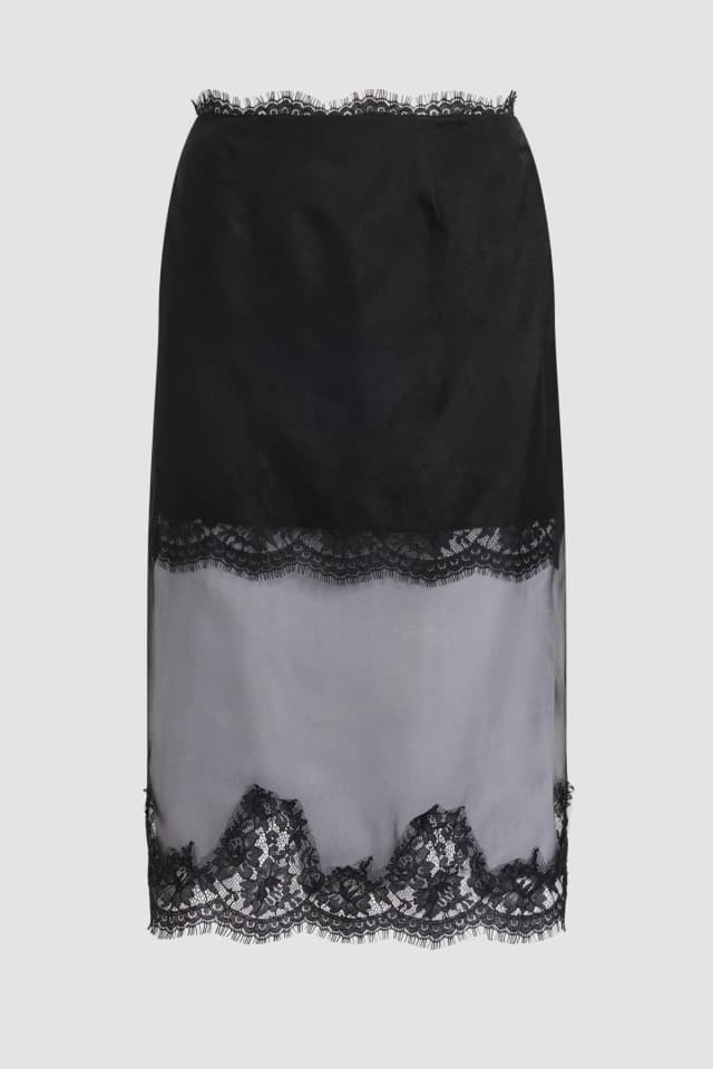 AJE Ophelia Lace Skirt in BLACK, image 1 of 1 from Aje