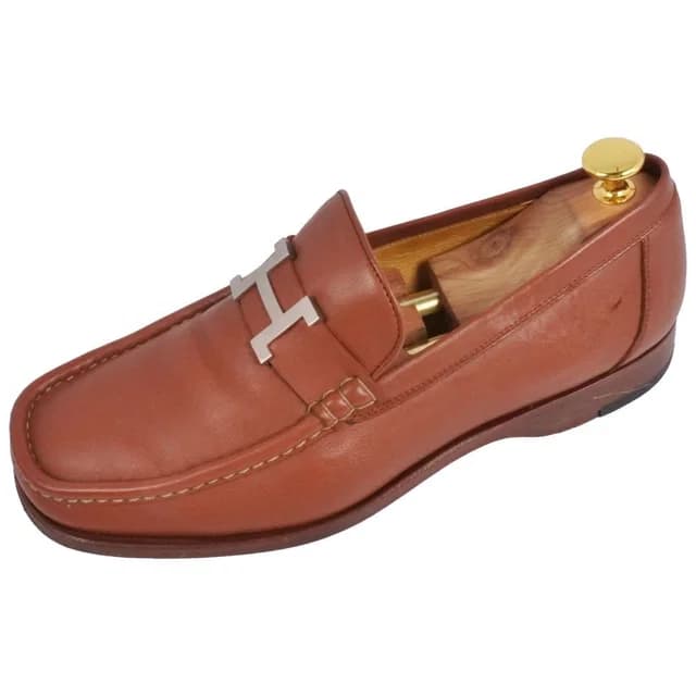Hermès Loafers Moccasins Business Shoes Logo Constanta in Leather from The Reluxe, photo 1 of 1