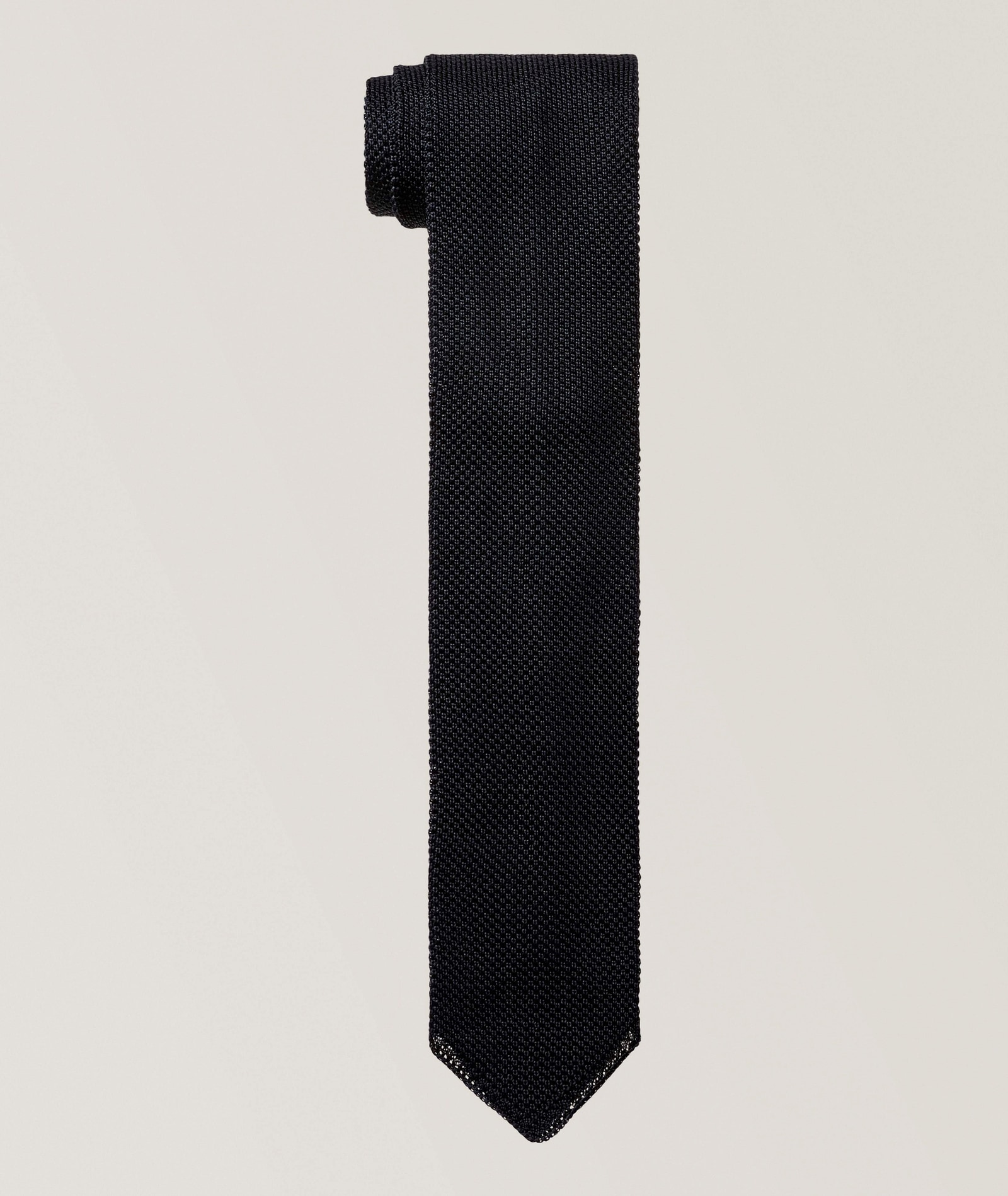 Altea Knitted Silk Tie in Blue Silk & Silk Blends, image 1 of 1 from Harry Rosen