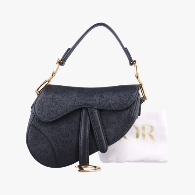 Dior Saddle Black Leather Shoulder Bag in Black Leather from The Reluxe, photo 1 of 1