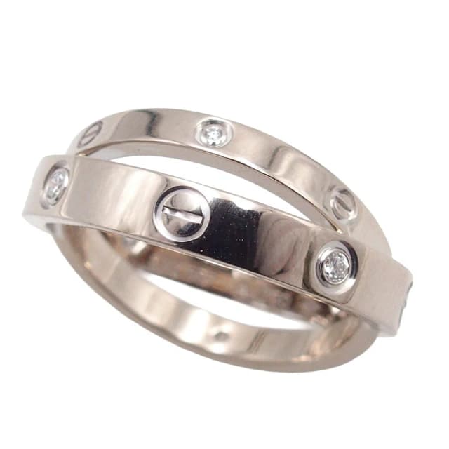 Cartier Be Love White Gold Diamond Half No 53 Ring in White from The Reluxe, photo 1 of 1