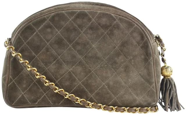 Chanel Quilted Brown Suede Fringe Tassel Camera Chain bag in Brown Suede from Bagriculture, photo 1 of 1